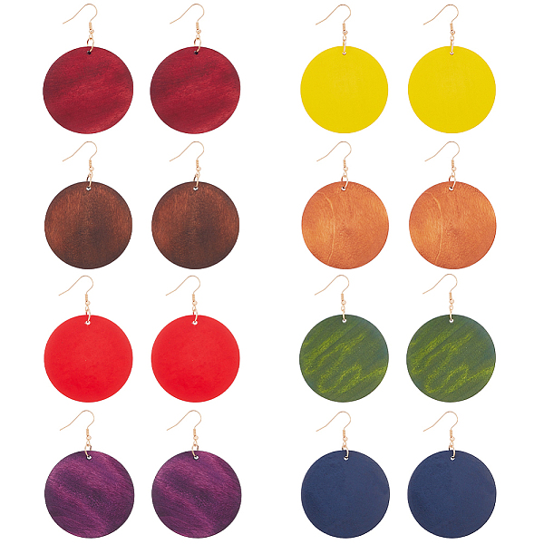 PandaHall ANATTASOUL 8 Pairs 8 Colors Blank Flat Round Wood Dangle Earrings with Iron Pins for Women, Mixed Color, 72x50mm, 1 Pair/color..., Multicolor
PandaHall ANATTASOUL 8 Pairs 8 Colors Blank Flat Round Wood Dangle Earrings with Iron Pins for Women, Mixed Color, 72x50mm, 1 Pair/color..., Multicolor