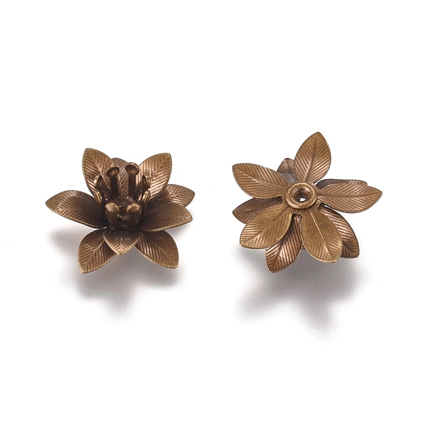 PandaHall 3D Brass Bead Caps, Flower, Multi-Petal, Antique Bronze, Tray: 5mm, 16x6.5mm, Hole: 0.8mm Brass
PandaHall 3D Brass Bead Caps, Flower, Multi-Petal, Antique Bronze, Tray: 5mm, 16x6.5mm, Hole: 0.8mm Brass