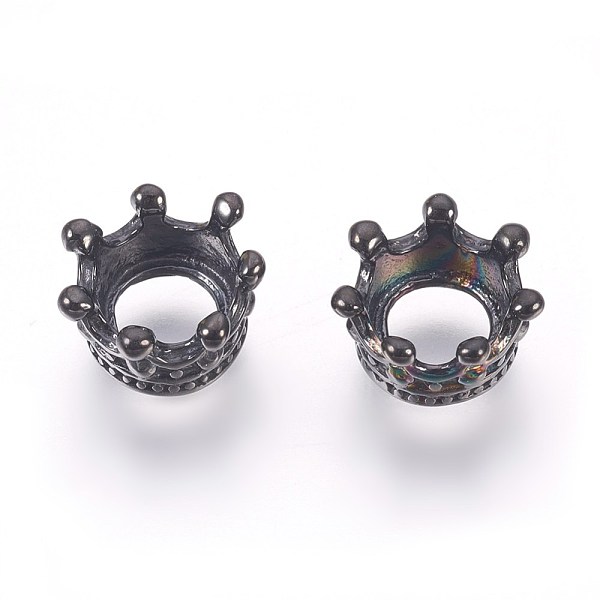 PandaHall 316 Surgical Stainless Steel Beads, Large Hole Beads, Crown, Gunmetal, 10x5.5mm, Hole: 5mm 316 Surgical Stainless Steel Crown
PandaHall 316 Surgical Stainless Steel Beads, Large Hole Beads, Crown, Gunmetal, 10x5.5mm, Hole: 5mm 316 Surgical Stainless Steel Crown