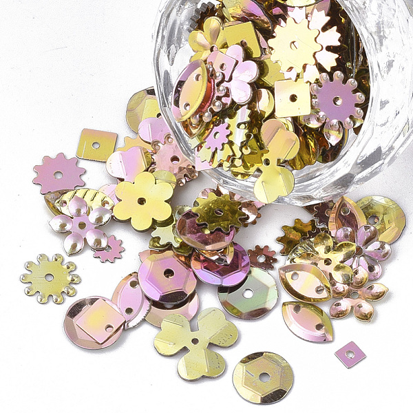 PandaHall Ornament Accessories, PVC Plastic Paillette/Sequins Beads, Mixed Shapes, Dark Goldenrod, 4.5~11x4.5~12x0.4~1mm, Hole: 0.9~1.4mm..., Gold
PandaHall Ornament Accessories, PVC Plastic Paillette/Sequins Beads, Mixed Shapes, Dark Goldenrod, 4.5~11x4.5~12x0.4~1mm, Hole: 0.9~1.4mm..., Gold
