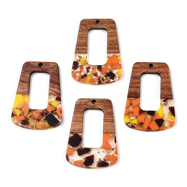 PandaHall Transparent Resin & Walnut Wood Pendants, with Gold Foil, Trapezoid Charms, Coral, 37.5x27x3mm, Hole: 2mm Resin+Wood Trapezoid Red
PandaHall Transparent Resin & Walnut Wood Pendants, with Gold Foil, Trapezoid Charms, Coral, 37.5x27x3mm, Hole: 2mm Resin+Wood Trapezoid Red