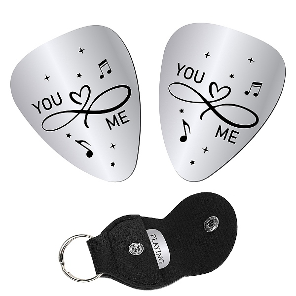 PandaHall CREATCABIN 201 Stainless Steel Guitar Picks, with PU Leather Guitar Clip, Plectrum Guitar Accessories, Infinity Pattern, Picks..., Black
PandaHall CREATCABIN 201 Stainless Steel Guitar Picks, with PU Leather Guitar Clip, Plectrum Guitar Accessories, Infinity Pattern, Picks..., Black