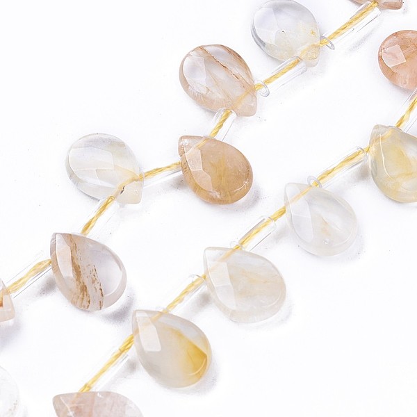 PandaHall Natural Quartz Beads Strands, Top Drilled Beads, Faceted, Teardrop, 14~15x10~10.5x4.5~5mm, Hole: 0.8mm, about 28pcs/strand, 15.9...
PandaHall Natural Quartz Beads Strands, Top Drilled Beads, Faceted, Teardrop, 14~15x10~10.5x4.5~5mm, Hole: 0.8mm, about 28pcs/strand, 15.9...