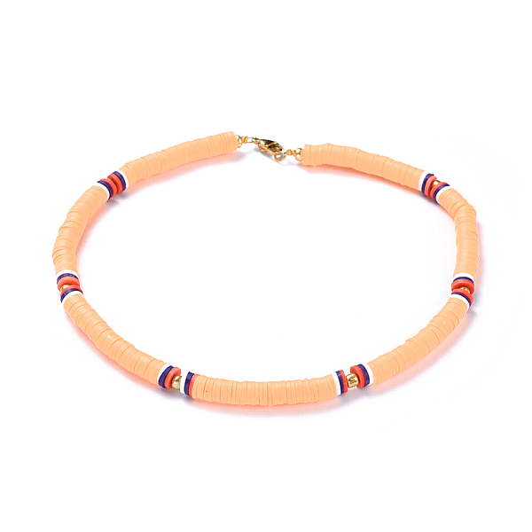 PandaHall Handmade Polymer Clay Heishi Beads Choker Necklaces, with Brass Spacer Beads and 304 Stainless Steel Findings, Sandy Brown...
PandaHall Handmade Polymer Clay Heishi Beads Choker Necklaces, with Brass Spacer Beads and 304 Stainless Steel Findings, Sandy Brown...