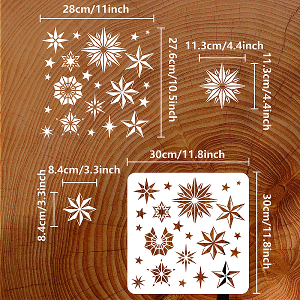 PandaHall FINGERINSPIRE Sparkling Stars Stencil 11.8x11.8 inch Twinkle Star Stencil Plastic Stars Pattern Stencil Reusable Create DIY...
PandaHall FINGERINSPIRE Sparkling Stars Stencil 11.8x11.8 inch Twinkle Star Stencil Plastic Stars Pattern Stencil Reusable Create DIY...