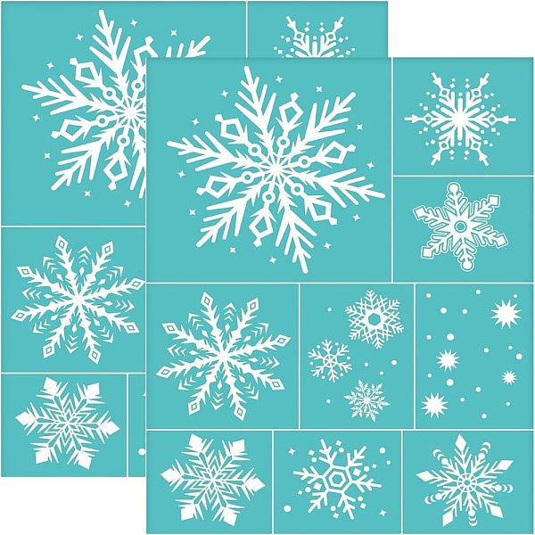 PandaHall OLYCRAFT 2Pcs Self Adhesive Printing Stencil Snowflake Silk Screen Printing Stencil Christmas Theme Reusable Mesh Stencils for DIY..., Green
PandaHall OLYCRAFT 2Pcs Self Adhesive Printing Stencil Snowflake Silk Screen Printing Stencil Christmas Theme Reusable Mesh Stencils for DIY..., Green