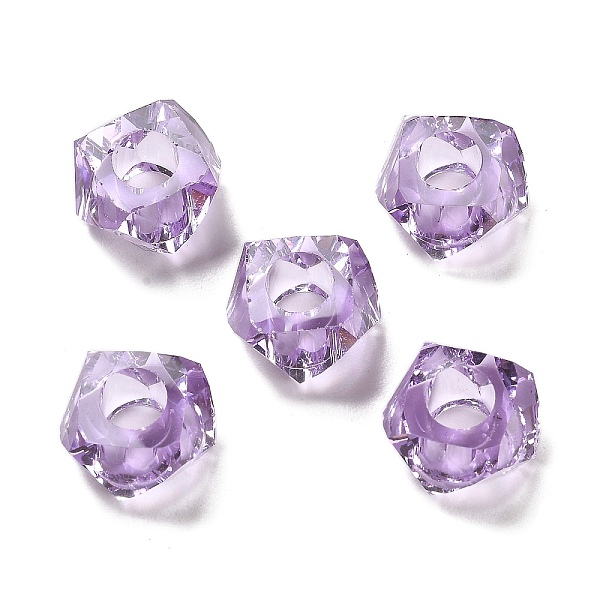 PandaHall Transparent Resin European Beads, Large Hole Beads, Faceted, Polygon, Lilac, 13~13.5x8mm, Hole: 5.7mm Resin Polygon Purple
PandaHall Transparent Resin European Beads, Large Hole Beads, Faceted, Polygon, Lilac, 13~13.5x8mm, Hole: 5.7mm Resin Polygon Purple