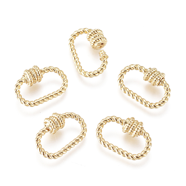 PandaHall Brass Screw Carabiner Lock Charm, for Necklaces Making, Oval, Golden, 10x14.5x4mm Brass Oval
PandaHall Brass Screw Carabiner Lock Charm, for Necklaces Making, Oval, Golden, 10x14.5x4mm Brass Oval