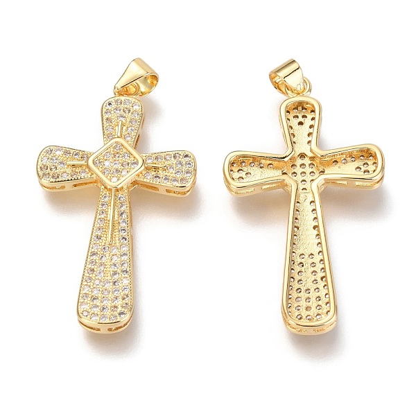 PandaHall Brass Micro Pave Clear Cubic Zirconia Pendants, Cross with Rhombus, Real 18K Gold Plated, 35x20x4mm, Hole: 3mm Brass+Cubic...
PandaHall Brass Micro Pave Clear Cubic Zirconia Pendants, Cross with Rhombus, Real 18K Gold Plated, 35x20x4mm, Hole: 3mm Brass+Cubic...