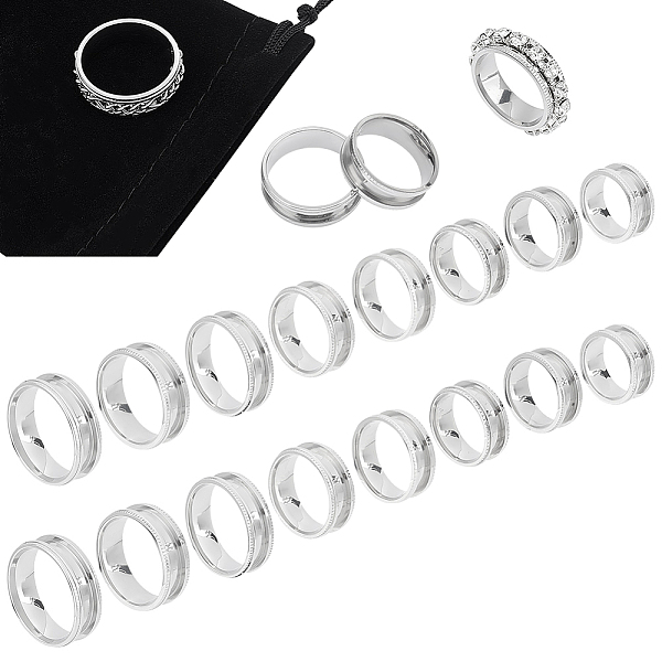 PandaHall UNICRAFTALE 24pcs 8 Sizes Stainless Steel Grooved Finger Ring Blank Core Finger Rings Wide Band Empty Ring for Inlay Ring Jewelry...
PandaHall UNICRAFTALE 24pcs 8 Sizes Stainless Steel Grooved Finger Ring Blank Core Finger Rings Wide Band Empty Ring for Inlay Ring Jewelry...