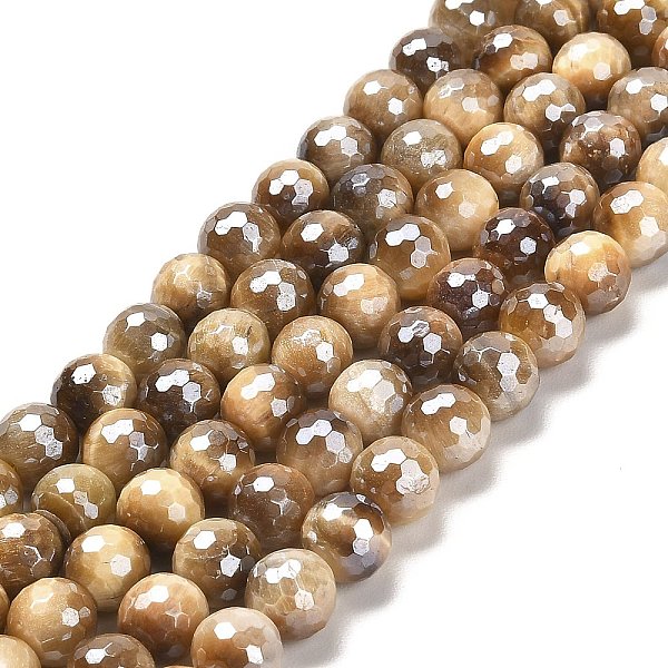 PandaHall Electroplated Natural Tiger Eye Round Beads Strands, Faceted(128 Facets), 8mm, Hole: 1.2mm, about 46pcs/strand, 14.96 inch(38cm)...
PandaHall Electroplated Natural Tiger Eye Round Beads Strands, Faceted(128 Facets), 8mm, Hole: 1.2mm, about 46pcs/strand, 14.96 inch(38cm)...
