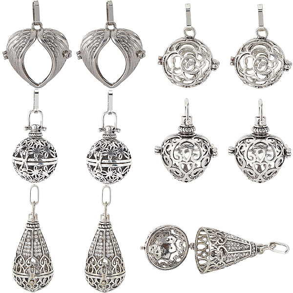 PandaHall SUNNYCLUE 10Pcs 5 Styles Tibetan Style Brass Cage Pendants, Mixed Shapes, Antique Silver, 29~43x12~32x12~23mm, Hole: 3~9x3~6mm...
PandaHall SUNNYCLUE 10Pcs 5 Styles Tibetan Style Brass Cage Pendants, Mixed Shapes, Antique Silver, 29~43x12~32x12~23mm, Hole: 3~9x3~6mm...