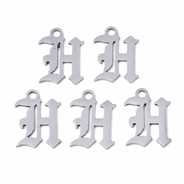 PandaHall 201 Stainless Steel Pendants, Laser Cut, Old English, Alphabet, Stainless Steel Color, Letter.H, 18x13x1mm, Hole: 2mm 201...
PandaHall 201 Stainless Steel Pendants, Laser Cut, Old English, Alphabet, Stainless Steel Color, Letter.H, 18x13x1mm, Hole: 2mm 201...
