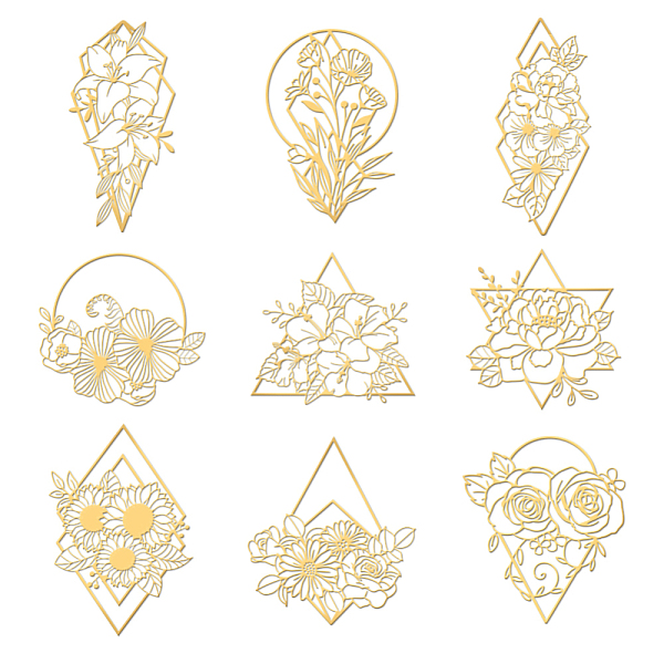 PandaHall Nickel Decoration Stickers, Metal Resin Filler, Epoxy Resin & UV Resin Craft Filling Material, Golden, Flower, 40x40mm, 9pcs/set...
PandaHall Nickel Decoration Stickers, Metal Resin Filler, Epoxy Resin & UV Resin Craft Filling Material, Golden, Flower, 40x40mm, 9pcs/set...