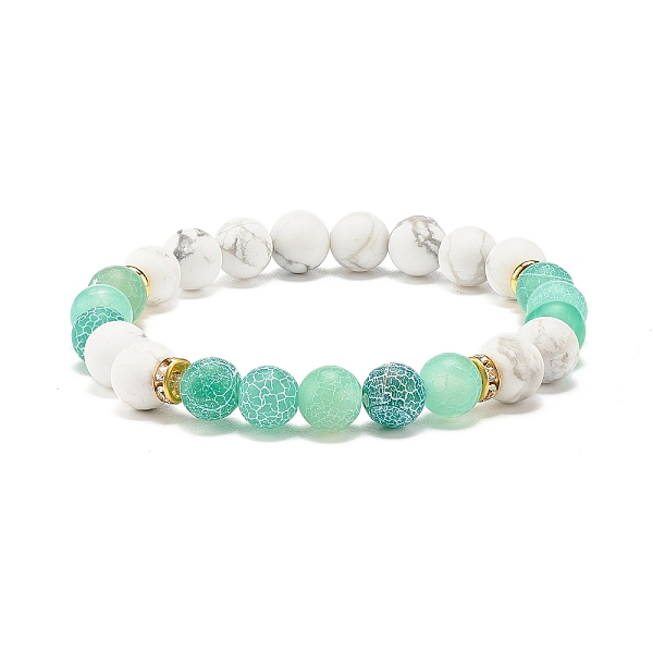 PandaHall Natural Weathered Agate & Howlite Round Beaded Stretch Bracelet, Gemstone Jewelry for Women, Medium Aquamarine, Inner Diameter...
PandaHall Natural Weathered Agate & Howlite Round Beaded Stretch Bracelet, Gemstone Jewelry for Women, Medium Aquamarine, Inner Diameter...