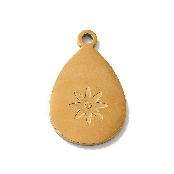 PandaHall Bohemian Style 304 Stainless Steel Pendant, Teardrop, Golden, 24.5x15.5x1.5mm, Hole: 2mm 304 Stainless Steel Teardrop
PandaHall Bohemian Style 304 Stainless Steel Pendant, Teardrop, Golden, 24.5x15.5x1.5mm, Hole: 2mm 304 Stainless Steel Teardrop