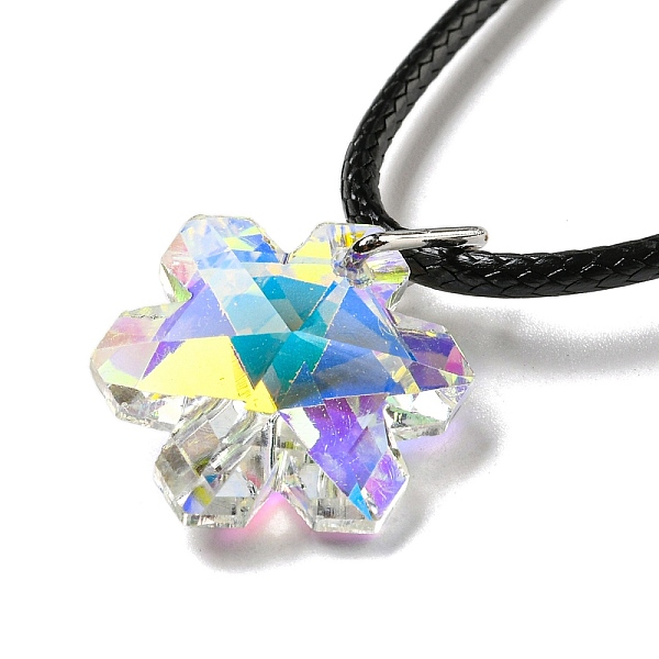 PandaHall Waxed Cord Necklaces, K9 Glass Pendant Necklaces, Flower, Clear AB, 17.72 inch(45cm) Glass Flower White
PandaHall Waxed Cord Necklaces, K9 Glass Pendant Necklaces, Flower, Clear AB, 17.72 inch(45cm) Glass Flower White