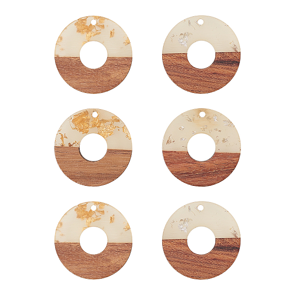 PandaHall Transparent Resin & Walnut Wood Pendants, with Foil, Waxed, Donut/Pi Disc, Mixed Color, 28x4mm, Hole: 2mm, 12pcs/box Resin+Wood..., Multicolor
PandaHall Transparent Resin & Walnut Wood Pendants, with Foil, Waxed, Donut/Pi Disc, Mixed Color, 28x4mm, Hole: 2mm, 12pcs/box Resin+Wood..., Multicolor
