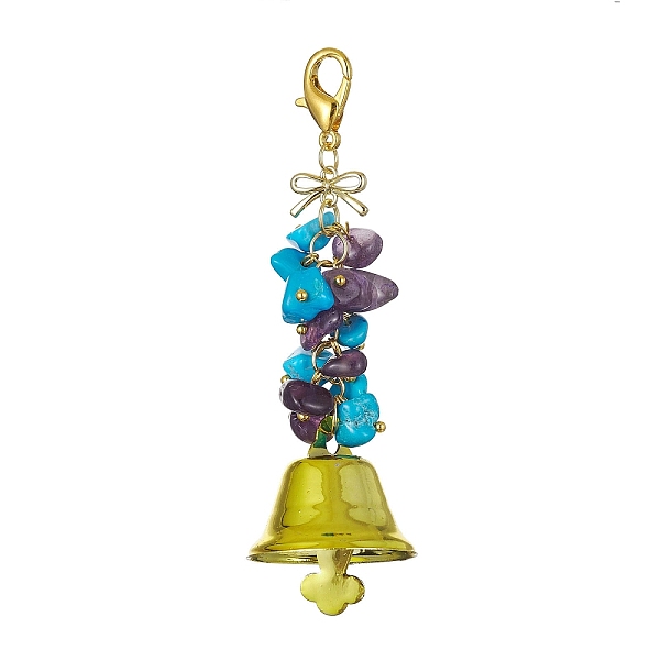 PandaHall Synthetic Turquoise & Natural Amethyst Chips & Alloy Bowknot Kcychain, with Iron Bell and Alloy Lobster Claw Clasps, 75mm Mixed...
PandaHall Synthetic Turquoise & Natural Amethyst Chips & Alloy Bowknot Kcychain, with Iron Bell and Alloy Lobster Claw Clasps, 75mm Mixed...