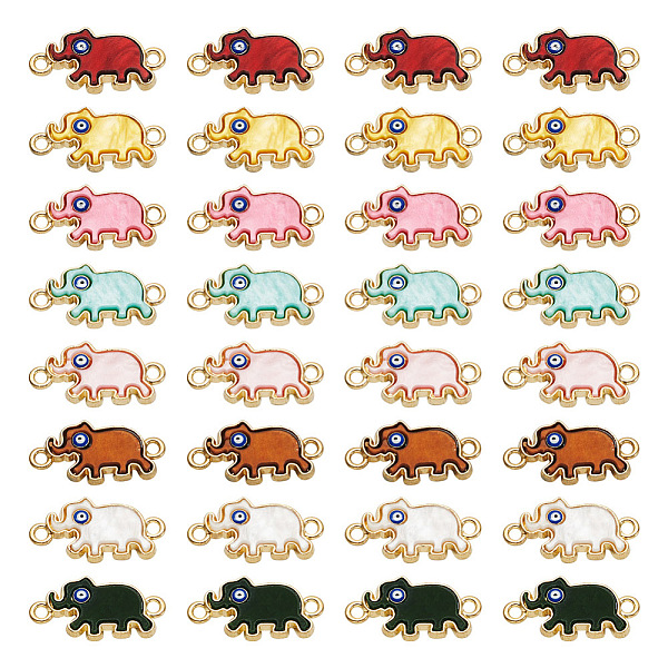PandaHall 48Pcs 8 Colors Alloy Enamel Elephant Connector Charms, with Acrylic Evil Eye, Golden, 11.5x22.5x2.5mm, Hole: 1.8mm, 6pcs/color..., Multicolor
PandaHall 48Pcs 8 Colors Alloy Enamel Elephant Connector Charms, with Acrylic Evil Eye, Golden, 11.5x22.5x2.5mm, Hole: 1.8mm, 6pcs/color..., Multicolor