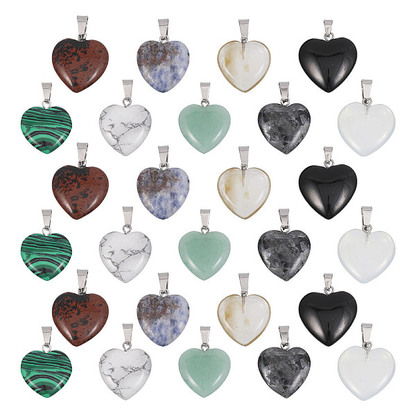 PandaHall Globleland 27pcs Pendants Sets, Incluing 9 Styles Natural & Synthetic Mixed Gemstone Pendants ang 1 Style Glass Pendants, Heart...
PandaHall Globleland 27pcs Pendants Sets, Incluing 9 Styles Natural & Synthetic Mixed Gemstone Pendants ang 1 Style Glass Pendants, Heart...