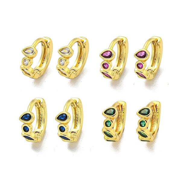 PandaHall Brass Micro Pave Cubic Zirconia Hoop Earring, Real 18K Gold Plated, Mixed Color, 11x4mm Brass Ring Multicolor
PandaHall Brass Micro Pave Cubic Zirconia Hoop Earring, Real 18K Gold Plated, Mixed Color, 11x4mm Brass Ring Multicolor