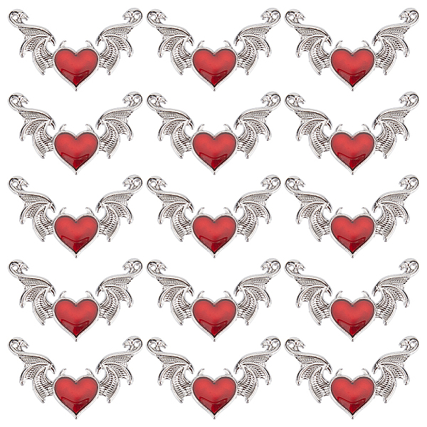PandaHall SUNNYCLUE 30Pcs Halloween Alloy Enamel Connector Charms, FireBrick Evil Heart Links with Wings, Platinum, 25x40x2.6mm, Hole: 1mm...
PandaHall SUNNYCLUE 30Pcs Halloween Alloy Enamel Connector Charms, FireBrick Evil Heart Links with Wings, Platinum, 25x40x2.6mm, Hole: 1mm...