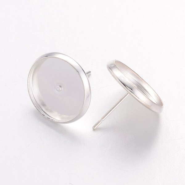 PandaHall Brass Ear Studs Settings, Lead Free & Cadmium Free, Silver Color Plated, Tray: 12mm, 12mm, Pin: 1mm Brass Others
PandaHall Brass Ear Studs Settings, Lead Free & Cadmium Free, Silver Color Plated, Tray: 12mm, 12mm, Pin: 1mm Brass Others