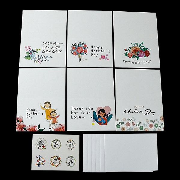 PandaHall Mother's Day Gift Cards, with Envelope and Sticker, White, 100x150x0.6mm Paper White
PandaHall Mother's Day Gift Cards, with Envelope and Sticker, White, 100x150x0.6mm Paper White