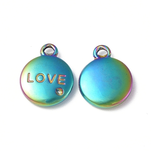 PandaHall Ion Plating(IP) 304 Stainless Steel Pendant Rhinestone Settings, Flat Round with Word LOVE Charm, Rainbow Color, Fit: 1mm...
PandaHall Ion Plating(IP) 304 Stainless Steel Pendant Rhinestone Settings, Flat Round with Word LOVE Charm, Rainbow Color, Fit: 1mm...