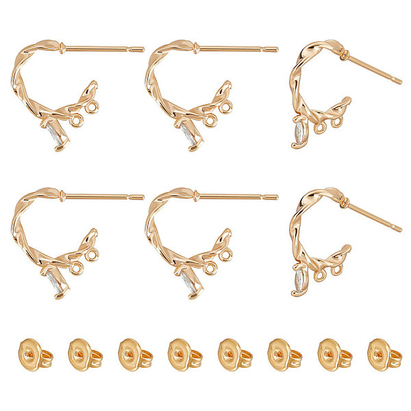 PandaHall UNICRAFTALE 8 Pcs Horse Eye Cubic Zirconia Stud Earring Findings Brass Stud Earring with Multiple Loops and Ear Nuts Real 18K Gold...
PandaHall UNICRAFTALE 8 Pcs Horse Eye Cubic Zirconia Stud Earring Findings Brass Stud Earring with Multiple Loops and Ear Nuts Real 18K Gold...