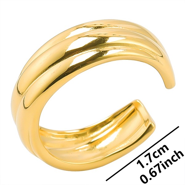 PandaHall Vintage Stainless Steel Irregular Couple Rings, Open Cuff Ring for Women, Golden Stainless Steel
PandaHall Vintage Stainless Steel Irregular Couple Rings, Open Cuff Ring for Women, Golden Stainless Steel