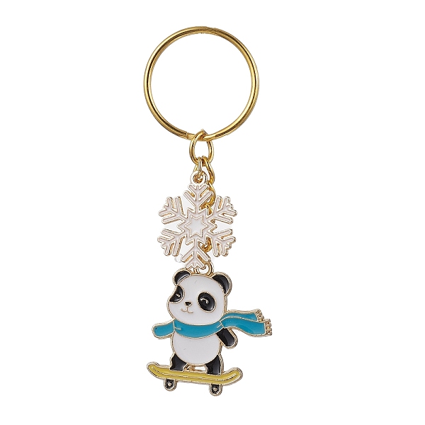 PandaHall Snowflake & Panda Alloy Enamel Pendant Keychains, with Iron Split Key Rings, Golden, 8.1cm, Pendant: 30x27x1.7mm Alloy Panda
PandaHall Snowflake & Panda Alloy Enamel Pendant Keychains, with Iron Split Key Rings, Golden, 8.1cm, Pendant: 30x27x1.7mm Alloy Panda