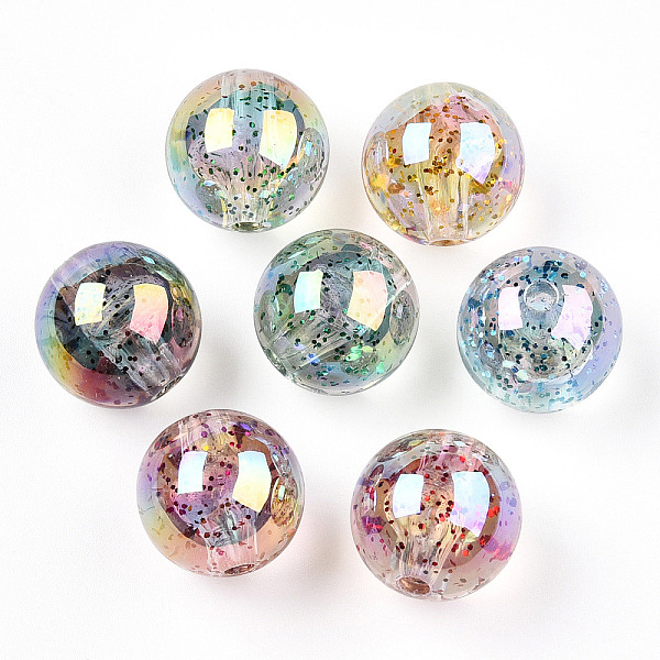 PandaHall UV Plating Rainbow Iridescent Acrylic Beads, Bead in Bead with Glitter Powder, Round, Mixed Color, 16x15.5mm, Hole: 2.7mm Acrylic..., Multicolor
PandaHall UV Plating Rainbow Iridescent Acrylic Beads, Bead in Bead with Glitter Powder, Round, Mixed Color, 16x15.5mm, Hole: 2.7mm Acrylic..., Multicolor