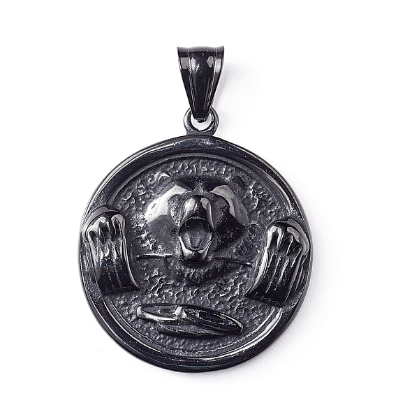 PandaHall 304 Stainless Steel Pendants, Hip-Hop Pendants, Flat Round with Dumbbell, Electrophoresis Black, 37x32x4.5mm, Hole: 4x9mm 304...
PandaHall 304 Stainless Steel Pendants, Hip-Hop Pendants, Flat Round with Dumbbell, Electrophoresis Black, 37x32x4.5mm, Hole: 4x9mm 304...