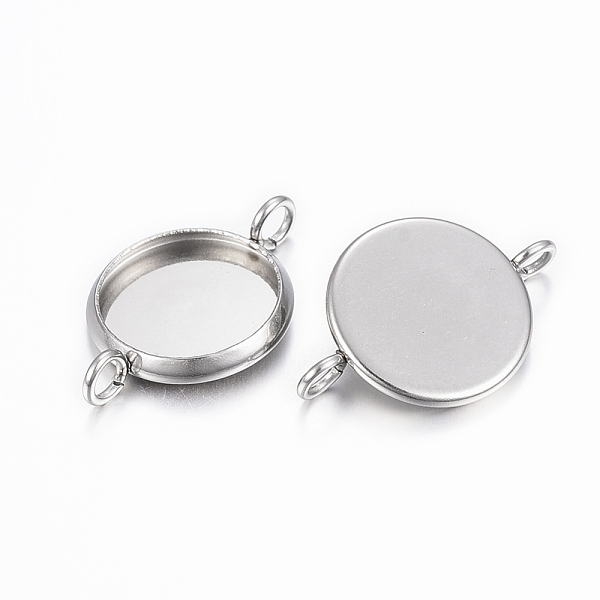 PandaHall 304 Stainless Steel Cabochon Connector Settings, Plain Edge Bezel Cups, Flat Round, Stainless Steel Color, Tray: 12mm, 21x14x2mm...
PandaHall 304 Stainless Steel Cabochon Connector Settings, Plain Edge Bezel Cups, Flat Round, Stainless Steel Color, Tray: 12mm, 21x14x2mm...