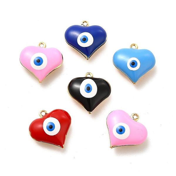 PandaHall Brass Enamel Pendants, Real 18K Gold Plated, Long-Lasting Plated, Heart with Evil Eye, Mixed Color, 17x16.5x7mm, Hole: 1.2mm..., Multicolor
PandaHall Brass Enamel Pendants, Real 18K Gold Plated, Long-Lasting Plated, Heart with Evil Eye, Mixed Color, 17x16.5x7mm, Hole: 1.2mm..., Multicolor