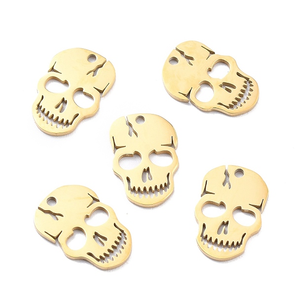 PandaHall 201 Stainless Steel Charms, Laser Cut, Manual Polishing, Skull, Golden, 15x10x1mm, Hole: 1.2mm 201 Stainless Steel Skull
PandaHall 201 Stainless Steel Charms, Laser Cut, Manual Polishing, Skull, Golden, 15x10x1mm, Hole: 1.2mm 201 Stainless Steel Skull