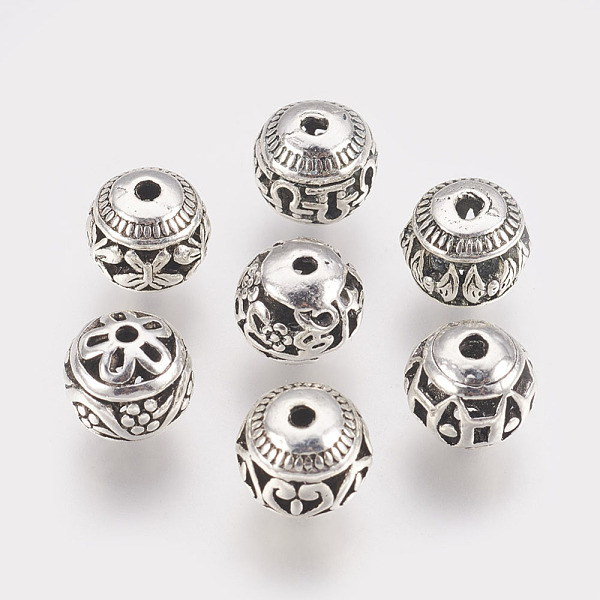 PandaHall Tibetan Style Alloy Beads, Hollow Round, Antique Silver, 11x10mm, Hole: 1.5mm Alloy Round
PandaHall Tibetan Style Alloy Beads, Hollow Round, Antique Silver, 11x10mm, Hole: 1.5mm Alloy Round