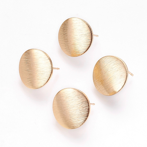PandaHall Brass Ear Stud Findings, with Loop, Flat Round, Nickel Free, Real 18K Gold Plated, 15mm, Hole: 2mm, Pin: 0.5mm Brass Flat Round
PandaHall Brass Ear Stud Findings, with Loop, Flat Round, Nickel Free, Real 18K Gold Plated, 15mm, Hole: 2mm, Pin: 0.5mm Brass Flat Round