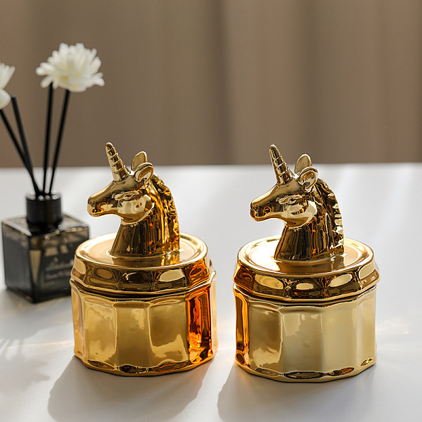 PandaHall Unicorn Ceramic Empty Scented Candle Cups, Tealight Candle Holders, Aromatheraphy Candlestick for Home Office Table Centerpiece..., Gold
PandaHall Unicorn Ceramic Empty Scented Candle Cups, Tealight Candle Holders, Aromatheraphy Candlestick for Home Office Table Centerpiece..., Gold
