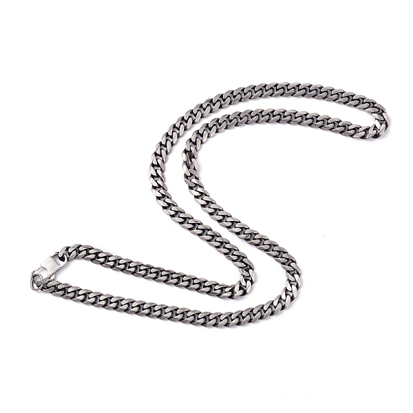 PandaHall Men's 304 Stainless Steel Curb Chain Necklaces, with Lobster Claw Clasps, Faceted, Matte Gunmetal Color, 27.95 inch(71cm), 8mm 304...
PandaHall Men's 304 Stainless Steel Curb Chain Necklaces, with Lobster Claw Clasps, Faceted, Matte Gunmetal Color, 27.95 inch(71cm), 8mm 304...