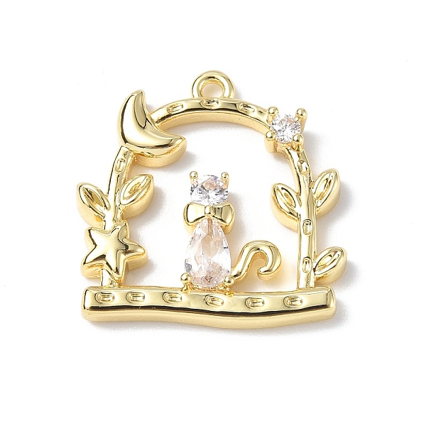 PandaHall Brass Micro Pave Cubic Zirconia Pendants, Cat with Flower Window Charm, Real 18K Gold Plated, 18x17.5x2.6mm, Hole: 1.2mm..., Clear
PandaHall Brass Micro Pave Cubic Zirconia Pendants, Cat with Flower Window Charm, Real 18K Gold Plated, 18x17.5x2.6mm, Hole: 1.2mm..., Clear