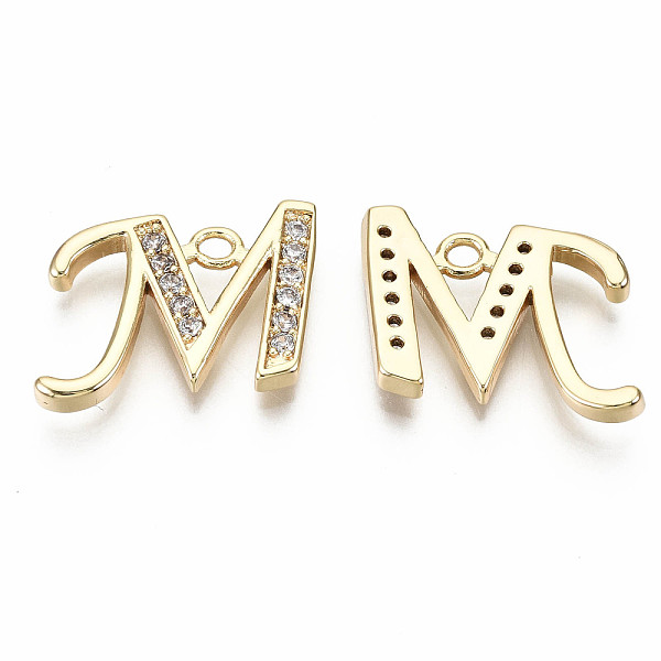 PandaHall Brass Micro Pave Clear Cubic Zirconia Pendants, Nickel Free, Real 18K Gold Plated, Word, Letter.M, 12.5x16x2mm, Hole: 1.5mm...
PandaHall Brass Micro Pave Clear Cubic Zirconia Pendants, Nickel Free, Real 18K Gold Plated, Word, Letter.M, 12.5x16x2mm, Hole: 1.5mm...