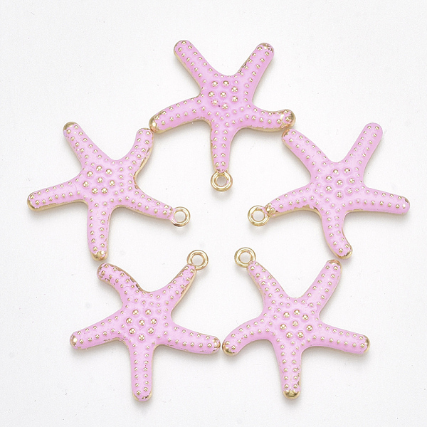 PandaHall Spray Painted Alloy Pendants, Starfish/Sea Stars, Light Gold, Pink, 29x27x3mm, Hole: 2mm Alloy Starfish Pink
PandaHall Spray Painted Alloy Pendants, Starfish/Sea Stars, Light Gold, Pink, 29x27x3mm, Hole: 2mm Alloy Starfish Pink
