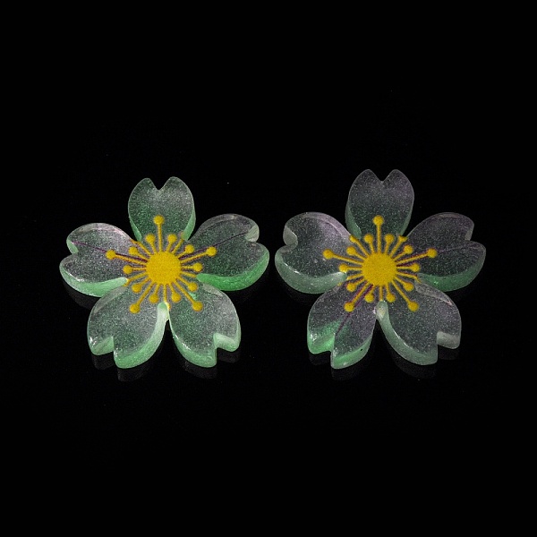 PandaHall Luminous Resin Cabochons, 5-Petal Flower/Sakura, Medium Orchid, 26x5mm Resin Flower
PandaHall Luminous Resin Cabochons, 5-Petal Flower/Sakura, Medium Orchid, 26x5mm Resin Flower