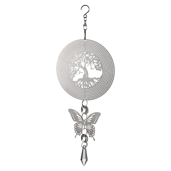 PandaHall Butterfly 201 Stainless Steel 3D Wind Spinner with Glass Pendant, for Outside Yard and Garden Decoration, Tree, 258mm, Pendant...
PandaHall Butterfly 201 Stainless Steel 3D Wind Spinner with Glass Pendant, for Outside Yard and Garden Decoration, Tree, 258mm, Pendant...
