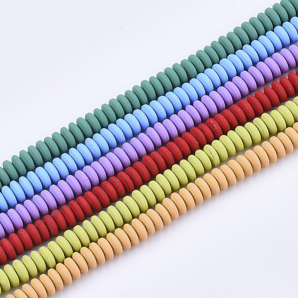 PandaHall Spray Painted Non-magnetic Synthetic Hematite Beads Strands, Flat Round, Mixed Color, 6x2.5mm, Hole: 1mm, about 150pcs/strand..., Multicolor
PandaHall Spray Painted Non-magnetic Synthetic Hematite Beads Strands, Flat Round, Mixed Color, 6x2.5mm, Hole: 1mm, about 150pcs/strand..., Multicolor