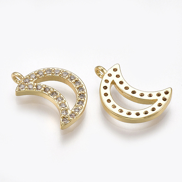 PandaHall Cubic Zirconia Charms, with Brass Findings, Moon, Clear, Real 18K Gold Plated, 14x9.5x1.5mm, Hole: 1mm Brass+Cubic Zirconia Moon...
PandaHall Cubic Zirconia Charms, with Brass Findings, Moon, Clear, Real 18K Gold Plated, 14x9.5x1.5mm, Hole: 1mm Brass+Cubic Zirconia Moon...