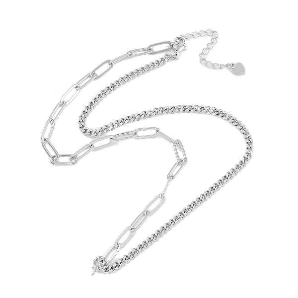 PandaHall Brass Cuban Link Chain & Paperclip Chain Necklace Making, for Half Drilled Beads, Platinum, 17.72 inch(45cm), Pendant: 9x5x3.5...
PandaHall Brass Cuban Link Chain & Paperclip Chain Necklace Making, for Half Drilled Beads, Platinum, 17.72 inch(45cm), Pendant: 9x5x3.5...